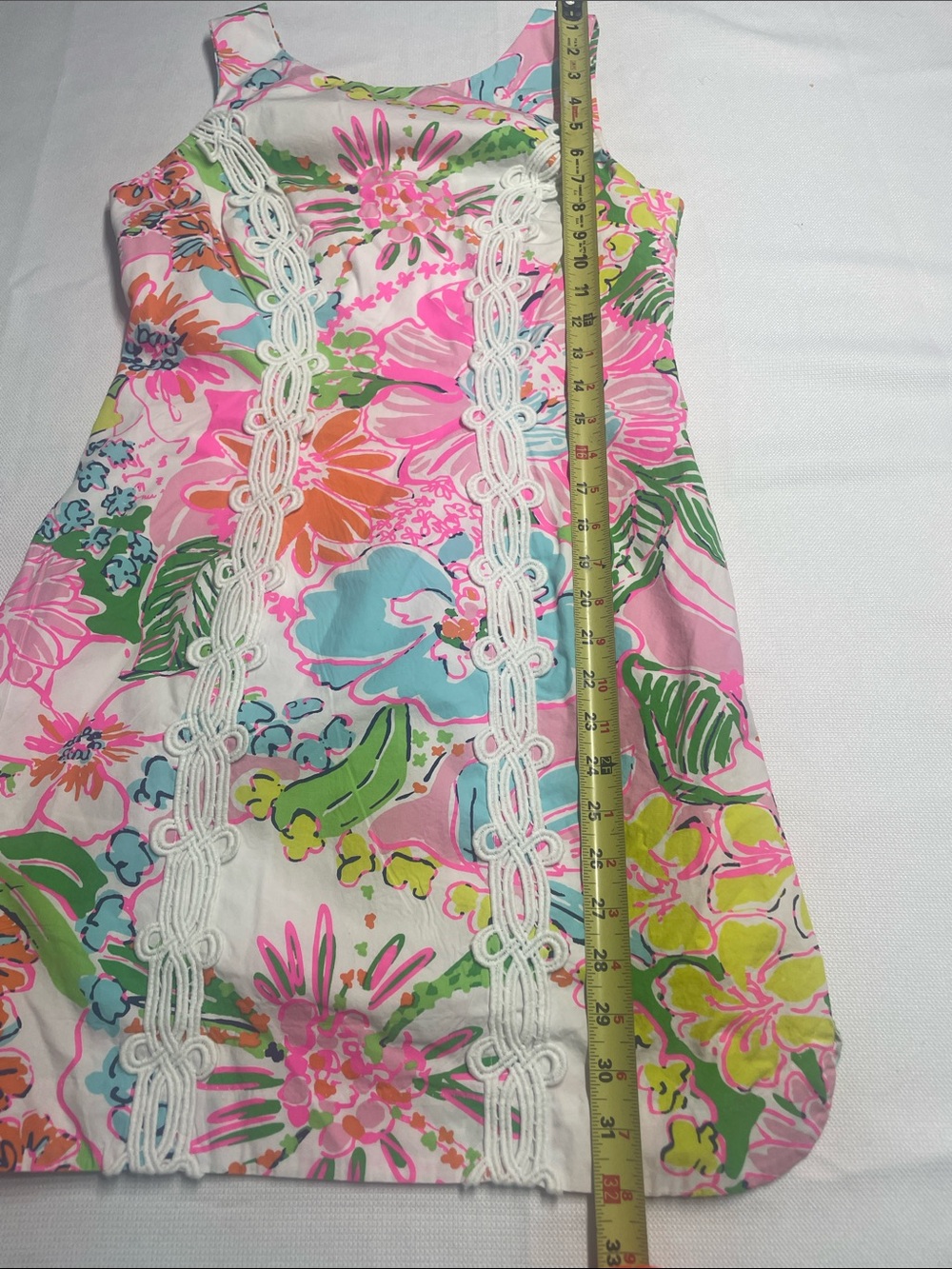 Lilly Pulitzer Sleeveless Shift Dress in Pink and Multicolor. Size 4. Pre-owned. - Picture 10 of 12